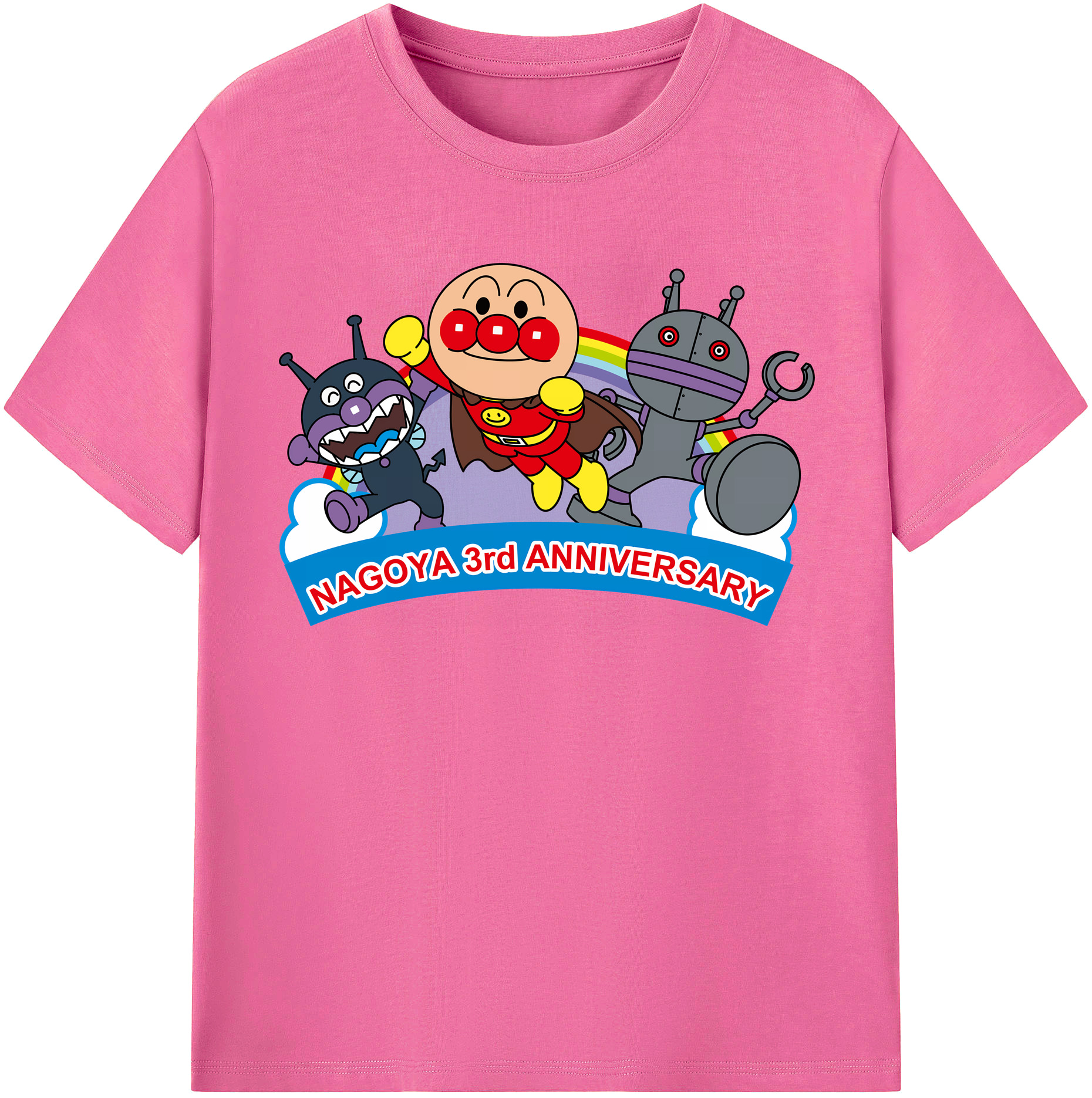 （画像用） アンパンマン Anpanman レディースカジュアルプリントTシャツ（綿100％）